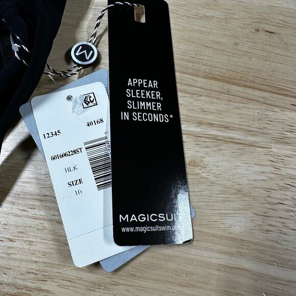 Magicsuit Halo Effect Angelika Tankini Top Black Women's Size 10 New With Tags - Picture 6 of 10